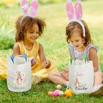 Henkilökohtainen söpö Peter Rabbit uudelleenkäytettävä Bunny Ear pääsiäinen ämpäri kori nimi ja Initial pääsiäismuna metsästys pääsiäinen puolue suosii lahja lapsille