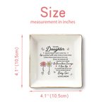 Personalised Crystal Birth Flower Heartfelt Message Ceramic Trinket Jewellery Dish with Name and Text Daily Use Birthday Gift for Girls Women