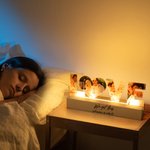 Personalized Couple 3-7 Photos LED Night Light with Text and Wooden Base Home Decor Anniversary Valentine's Day Gift for Couples