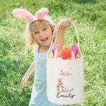 Henkilökohtainen söpö Peter Rabbit uudelleenkäytettävä Bunny Ear pääsiäinen ämpäri kori nimi ja Initial pääsiäismuna metsästys pääsiäinen puolue suosii lahja lapsille
