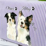 Henkilökohtainen käsin maalattu vesiväri tyyli Pet Photo Makeup Bag nimi Daily Travel syntymäpäivälahja lemmikkieläinten ystäville omistajille 7