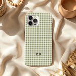 Personalised Bohemian Plaid Name Phone Case for iPhone or Samsung Daily Use Birthday Gift for Family Friend