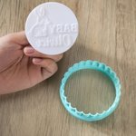 Personalisierte 3D gedruckt Bär Elefant Giraffe Design Fondant Ausstechform Stempel mit Namen Baby Dusche Party Geschenk für Kind Baby