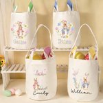 Henkilökohtainen söpö Peter Rabbit uudelleenkäytettävä Bunny Ear pääsiäinen ämpäri kori nimi ja Initial pääsiäismuna metsästys pääsiäinen puolue suosii lahja lapsille