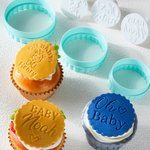 Personalisierte 3D gedruckt Bär Elefant Giraffe Design Fondant Ausstechform Stempel mit Namen Baby Dusche Party Geschenk für Kind Baby