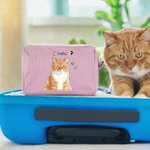 Henkilökohtainen käsin maalattu vesiväri tyyli Pet Photo Makeup Bag nimi Daily Travel syntymäpäivälahja lemmikkieläinten ystäville omistajille 3