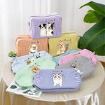 Henkilökohtainen käsin maalattu vesiväri tyyli Pet Photo Makeup Bag nimi Daily Travel syntymäpäivälahja lemmikkieläinten ystäville omistajille 8