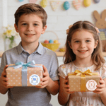 Lot de 2 étiquettes autocollantes imperméables à Pâques avec nom et initiales Décoration de Pâques Fête Favori pour Famille Enfants