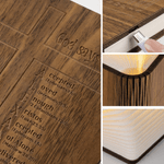 Croce incisa personalizzata Versetto della Bibbia Lampada a LED in legno con nome Decorazione per la casa Regalo di battesimo e compleanno per amici di famiglia Cristiani