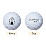Balle de Golf Personnalisée avec Nom et Portrait Cartoon Cadeau Anniversaire pour Amateur de Golf