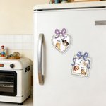 Henkilökohtainen akvarelli 1-3 Lemmikkikuvat Bow Frame Akryyli Jääkaappi Magneetti nimi Home Decor Pet Party syntymäpäivälahja lemmikkieläinten omistajille Lovers