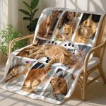 Personalized Paw Print Heart Pet 8 Photos Soft Throw Blanket with Name Home Decor Birthday Gift for Pet Lovers Owners