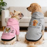 Personalised 3D Cartoon Dog Soft Warm Puppy Dog Hoodie Clothes with Name and Text Pet Party Birthday Gift for Pet Lover Owner