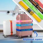Personligt justerbart broderi namnbagagerem för 20in - 28in resväska Resor Viktig födelsedagspresent för reseälskare