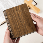 Croce incisa personalizzata Versetto della Bibbia Lampada a LED in legno con nome Decorazione per la casa Regalo di battesimo e compleanno per amici di famiglia Cristiani