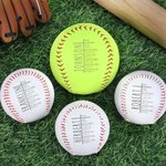 Spersonalizowana baseballowa piłka softballowa z wygrawerowanym imieniem i nazwiskiem Chrzest Urodziny Prezent dla Chrześcijan Miłośników Sportu