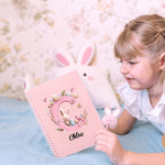 Henkilökohtainen pääsiäismunat Bunny nimi A5 Spiral Notebook ja Pom Puff Pen Set 156 vuorattua sivua pääsiäisen puolue suosikki lahja pojille tytöille