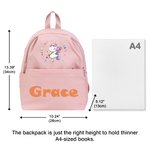 Personalised Multicolour Cute Cartoon Subject Animals Multi-Compartment Kid Backpack with Name Back to School Birthday Gift for Boys Girls