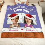Personalisierte Pyjama Cartoon Paar Gesicht Foto Multicolor weiche Decke mit Namen und Text Home Decor Weihnachtsgeschenk für Familie Paare