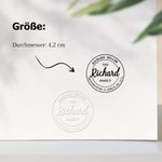 Personalisierter Buchpräger mit Namen Text Bibliothek Prägestempel mit Handgriff und Etiketten Weihnachten Geburtstag Geschenk für Buchliebhaber