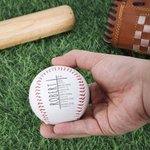 Spersonalizowana baseballowa piłka softballowa z wygrawerowanym imieniem i nazwiskiem Chrzest Urodziny Prezent dla Chrześcijan Miłośników Sportu