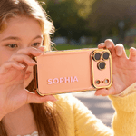 Personalised Colour-Blocked Name Anti-Collision Soft Silicone Phone Case for iPhone or Samsung Daily Use Birthday Gift for Her