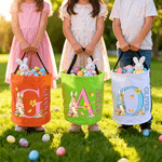 Personalised Cute Easter Bunny Letter LED Light Basket with Name Easter Gift for Kids  Family