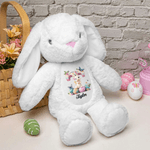 Giocattolo di peluche personalizzato Peter Rabbit coniglietto pasquale farfalla con iniziale e nome, regalo di Pasqua per neonato