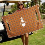 Personalized Golf Club Wreath Plaid Golf Cart Seat Cover with Name and Initial Golf Course Accessories Birthday Gift for Golfers Country Clubs
