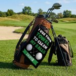 Personalized I Use This Towel Classic Quick Dry Waffle Golf Towel with Name and Carabiner Clip Golf Accessory Birthday Gift for Golf Player