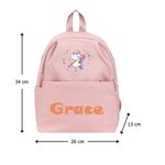 Sac à dos personnalisé avec nom et motif d'animal mignon - Cadeau d'anniversaire et de rentrée scolaire pour garçons et filles