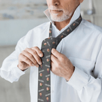 Personalizada Divertida 1-6 Cara Fotos Dibujos Acción Corbata Suave con Título Novedad Accesorio Día del Padre Cumpleaños Regalo para Abuelo Papá Hombre