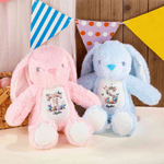 Giocattolo di peluche personalizzato Peter Rabbit coniglietto pasquale farfalla con iniziale e nome, regalo di Pasqua per neonato