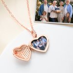 Personalisierte Herz-Medaillon Halskette mit Foto und Geburtsstein | aufklappbar | Schmuck | Jahrestag Geburtstag Valentinstag Geschenk für Frauen