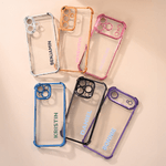 Personalised Colour-Blocked Name Anti-Collision Soft Silicone Phone Case for iPhone or Samsung Daily Use Birthday Gift for Her
