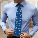 Personalizada Divertida 1-6 Cara Fotos Dibujos Acción Corbata Suave con Título Novedad Accesorio Día del Padre Cumpleaños Regalo para Abuelo Papá Hombre
