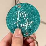 Personalised Flower Pumpkin Snowflake Tassel Bead Lanyard with Text Teacher's Day Back to School Gift for Teacher