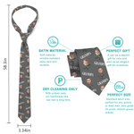 Personalizada Divertida 1-6 Cara Fotos Dibujos Acción Corbata Suave con Título Novedad Accesorio Día del Padre Cumpleaños Regalo para Abuelo Papá Hombre