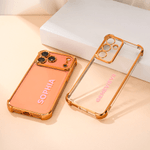 Personalised Colour-Blocked Name Anti-Collision Soft Silicone Phone Case for iPhone or Samsung Daily Use Birthday Gift for Her