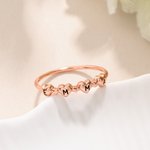 Personalisierte mehrere Herzen Brief Sterling Silber Ring Zierliche Schmuck Geburtstag Valentinstag Jahrestag Geschenk für Freundin Frau Schwester