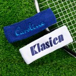 Personalizowana opaska sportowa z bawełny odprowadzającej wilgoć i haftowanym imieniem prezent dla miłośników sportu