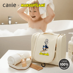 Spersonalizowana wodoodporna wisząca kosmetyczka Marsupilami z imieniem i lusterkiem do użytku w podróży Prezent urodzinowy dla dzieci | Callie × Marsupilami®