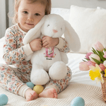 Giocattolo di peluche personalizzato Peter Rabbit coniglietto pasquale farfalla con iniziale e nome, regalo di Pasqua per neonato