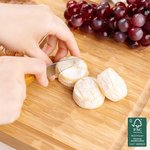 Planche à découper en bambou FSC pour charcuterie avec date et jus de fruit Cadeau d'anniversaire de St Valentin pour couple
