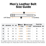 Personalised Engraved Heart Initial Man's Leather Groove Belt with Name Valentine's Day Birthday Gift for Man Boyfriend Husband