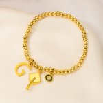 Personalized Graduation Cap Birthstone Initial Charm Beaded Bracelet Dainty Jewellery Well Done Graduation Gift for Graduates