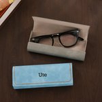 Personalised PU Leather Multi-Colour Glasses Holders with Name and Initial Daily Use Birthday Gift for Dad Mom