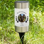 Personalisiertes Hund-Katze-Foto Solar Gartenlicht mit Flügel Pfoten Namen Balkon Garten Deko Erinnerung Geschenk für Tierliebhaber