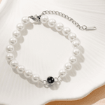 Personalizada Foto Proyección Perla Pulsera Dainty Joyería Cumpleaños Día de San Valentín Aniversario Regalo para Mamá Novia Hermana