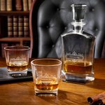 Personalised Engraved Vintage Border Text Whiskey Decanter Bar Accessory Birthday Gift for Men Whiskey Lovers
